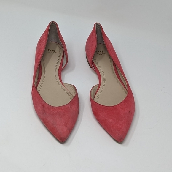 Marc Fisher Pink Suede Flats Size 10M Pointy Toe - Picture 2 of 7